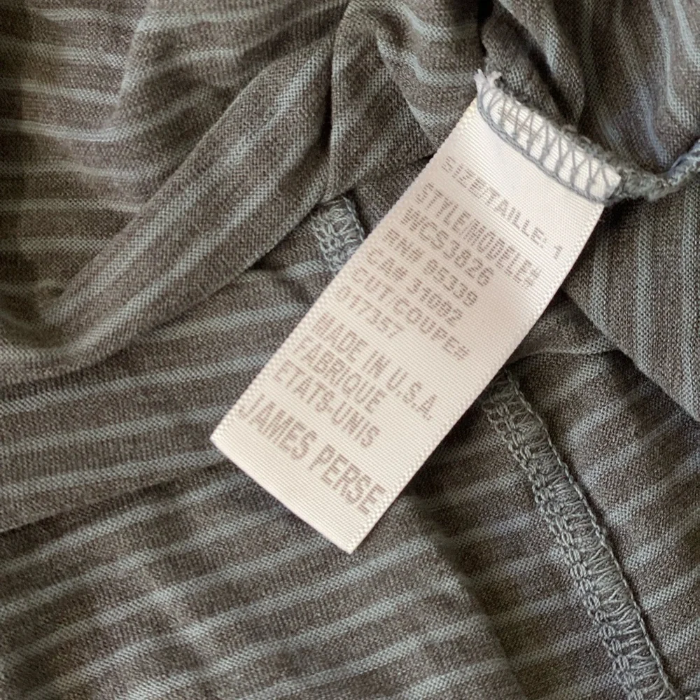 Standard James Perse blue and grey striped knit side panel shirt size 1 - Picture 10 of 14